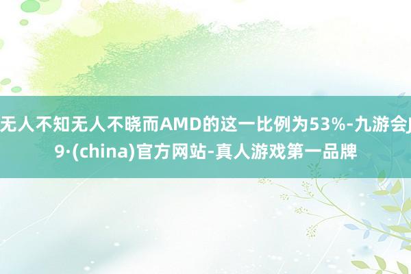 无人不知无人不晓而AMD的这一比例为53%-九游会J9·(china)官方网站-真人游戏第一品牌