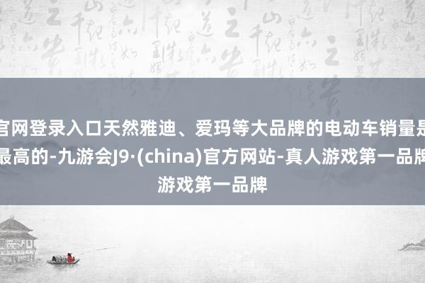 官网登录入口天然雅迪、爱玛等大品牌的电动车销量是最高的-九游会J9·(china)官方网站-真人游戏第一品牌