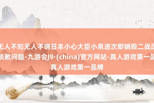 无人不知无人不晓日本小心大臣小泉进次郎销毁二战历史谈歉问题-九游会J9·(china)官方网站-真人游戏第一品牌